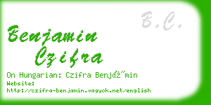 benjamin czifra business card